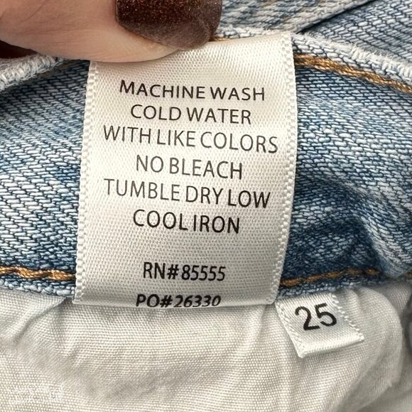 Pistola Light Wash Distressed Denim Shorts Size 25 - Picture 8 of 8